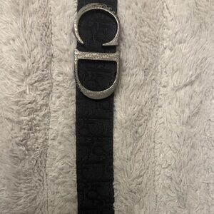 Dior Black and Silver Belt